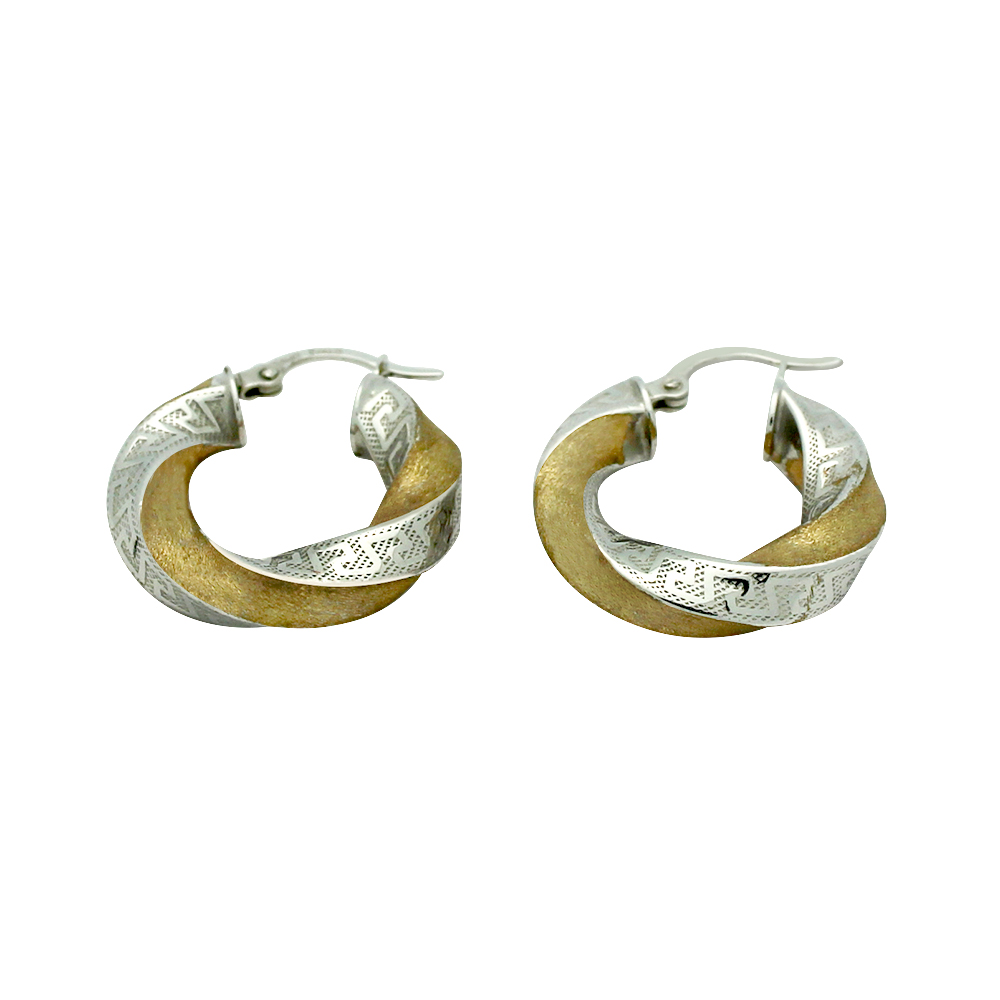 Two-Tone Hoop Earrings » JY Jewellery, serving Oakville, Burlington ...
