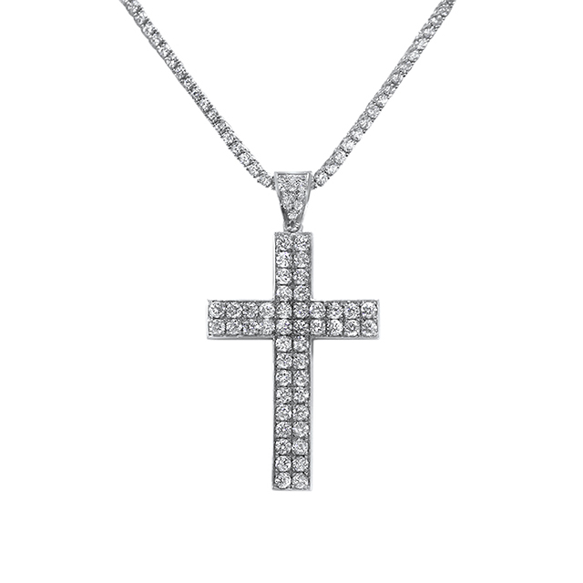 4CTW Iced Out Solid Diamond Gold Cross » JY Jewellery, serving Oakville ...